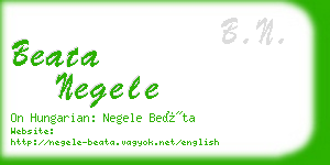 beata negele business card